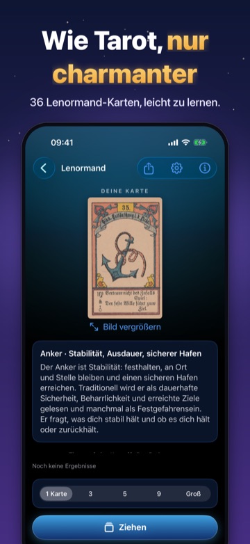 Wie Tarot, nur charmanter — 36 Lenormand-Karten, leicht zu lernen.