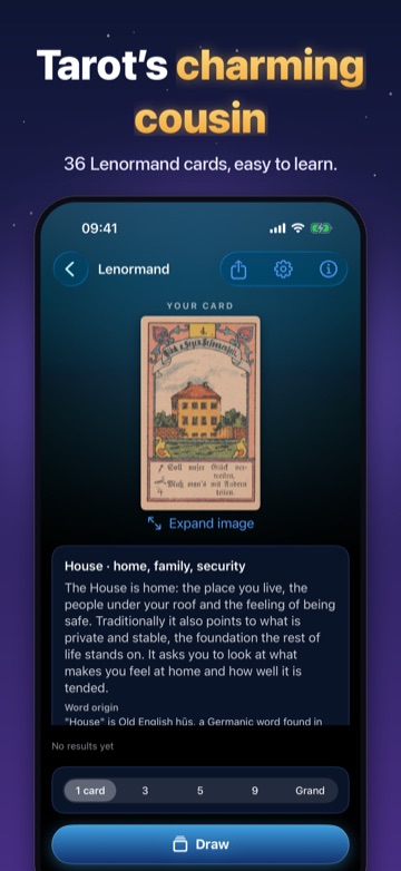 Tarot’s charming cousin — 36 Lenormand cards, easy to learn.