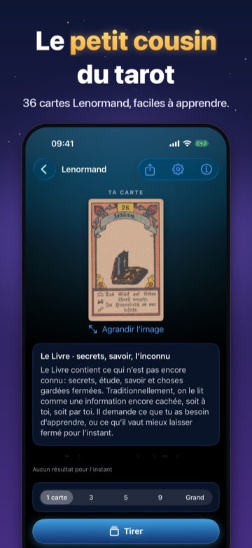 Le petit cousin du tarot — 36 cartes Lenormand, faciles à apprendre.
