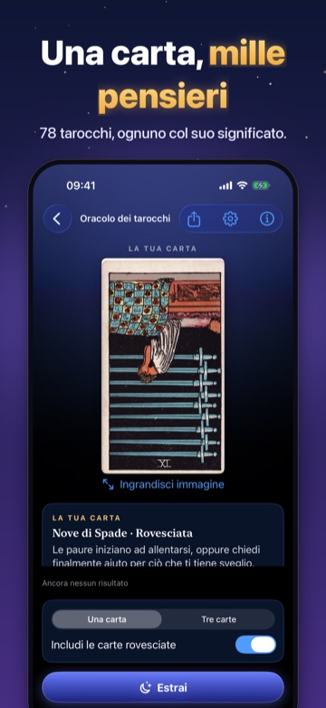 Una carta, mille pensieri — 78 tarocchi, ognuno col suo significato.