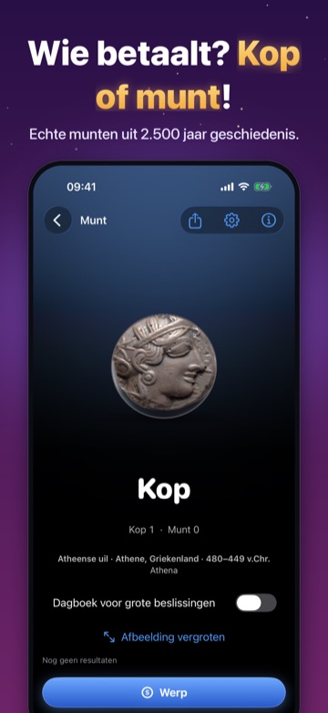 Wie betaalt? Kop of munt! — Echte munten uit 2.500 jaar geschiedenis.