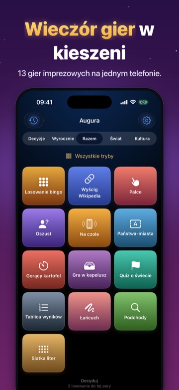 Wieczór gier w kieszeni — 13 gier imprezowych na jednym telefonie.