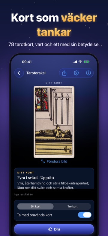 Kort som väcker tankar — 78 tarotkort, vart och ett med sin betydelse.